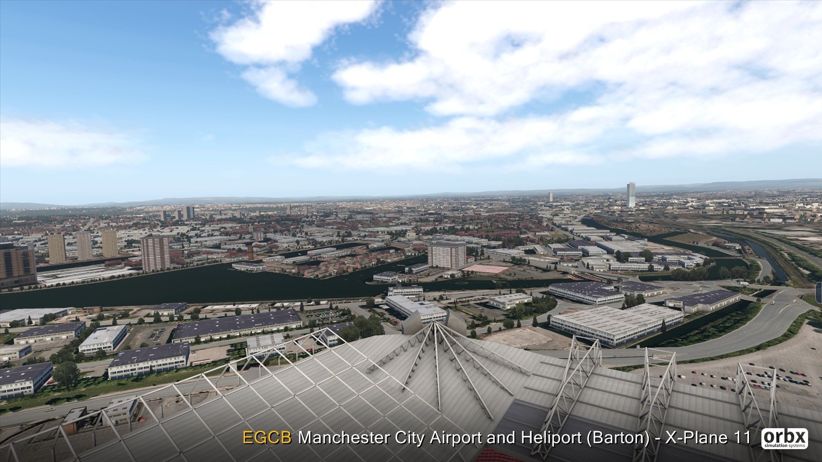 ORBX Manchester for X-Plane 11 in daylight