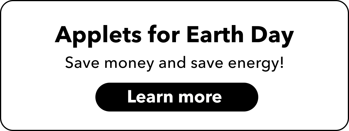 Earth day Applets to go green