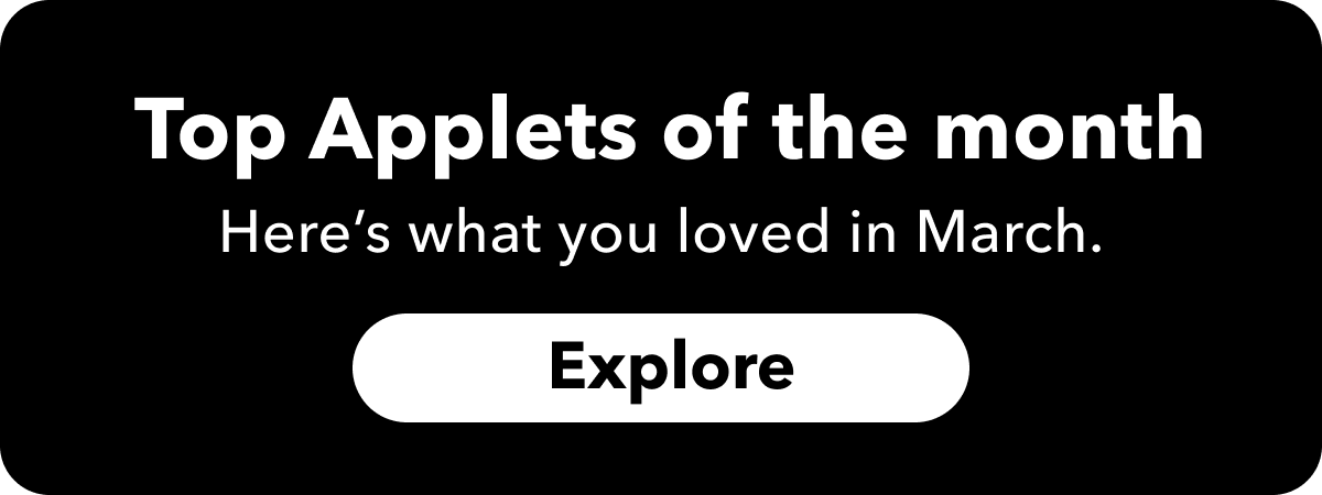 Top Applets of the month