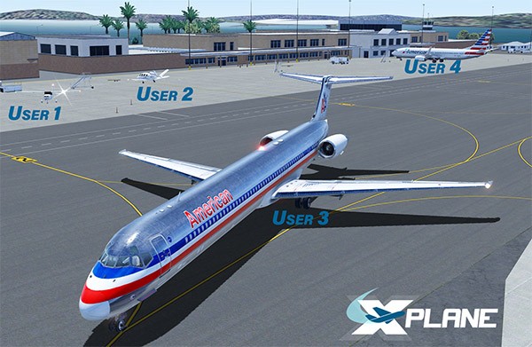 4 aircraft in X-Plane Mobile MMO