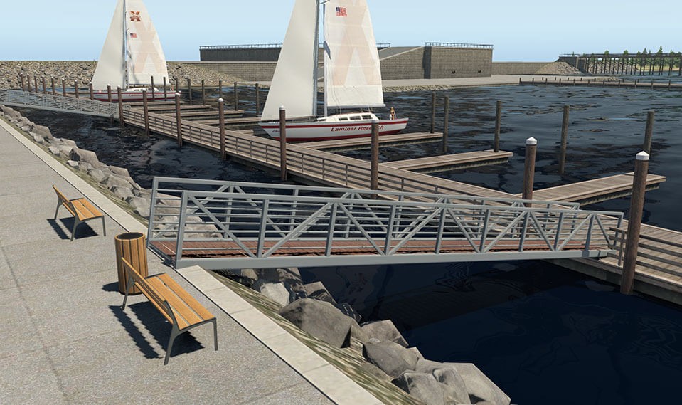 X-Plane 11-30 embankments and piers