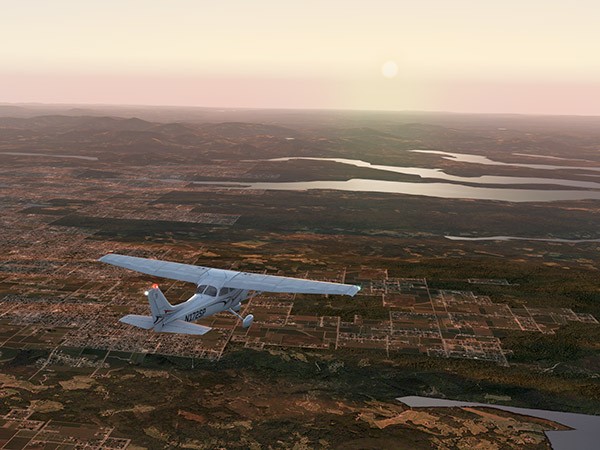 X-Plane mobile sunset