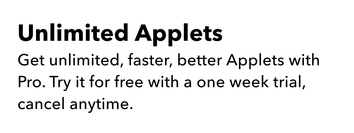 Try Pro for one week for free